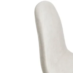 BELLA Lot de 2 chaises en tissu piètement effet bois