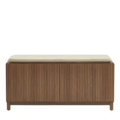 BELLY Banc d'entrée avec rangement à chaussures en bois L112cm