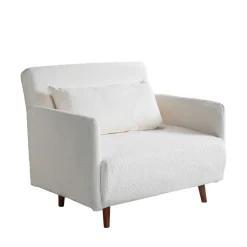 BELUSHI Fauteuil convertible en tissu bouclette