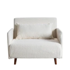BELUSHI Fauteuil convertible en tissu bouclette