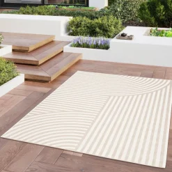 BIZANA Tapis d’extérieur à motif géométrique