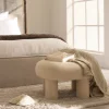 BLOOMI Tabouret rond XL en tissu bouclette ø60cm