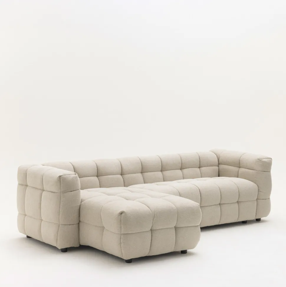 BOLLY Canapé d'angle réversible 4 places en tissu