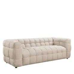 BOLLY Canapé droit 3 places en tissu