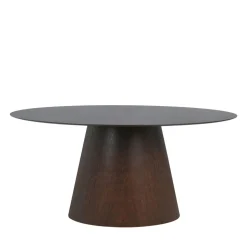 BOLTON Table à manger ovale en bois 160x90cm