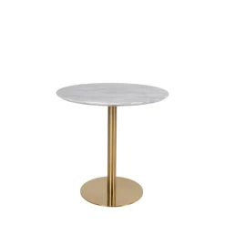 BOLZANO Table à manger 2 personnes ronde effet marbre