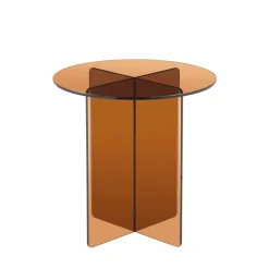 BOSTON Table d'appoint ronde en verre ø45cm