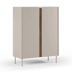 BOXY Buffet 2 portes en bois et métal H120cm