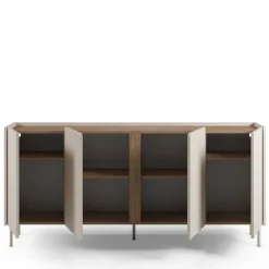 BOXY Buffet 4 portes en bois et métal L180cm