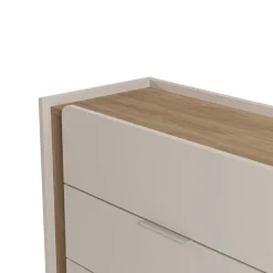 BOXY Commode 3 tiroirs en bois et métal
