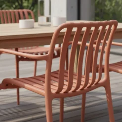 BRANO Lot de 2 fauteuils de jardin en résine