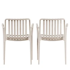 BRANO Lot de 2 fauteuils de jardin en résine