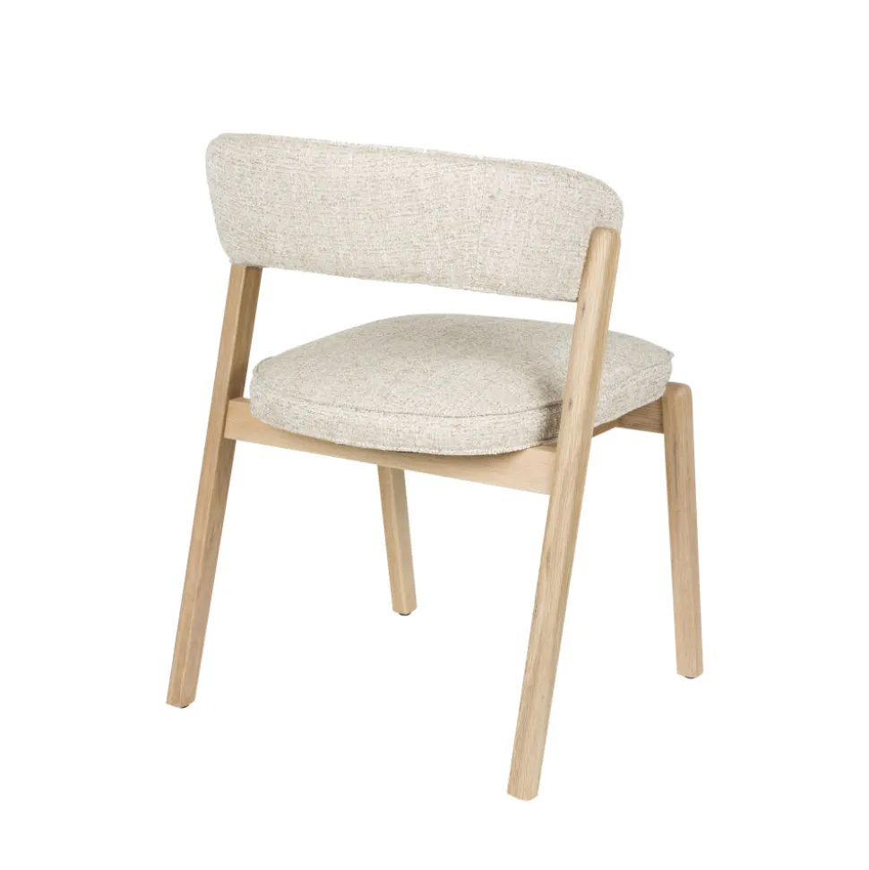 BRIGHT Lot de 2 chaises en tissu et bois