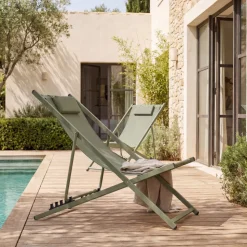 BRISA Lot de 2 chiliennes en aluminium
