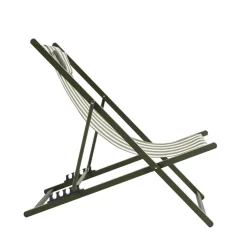 BRISA Lot de 2 chiliennes à rayures et aluminium