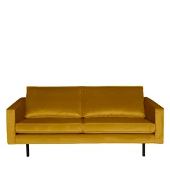 BRONCO Canapé 3 places vintage en velours