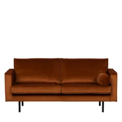 BRONCO Canapé 3 places vintage en velours