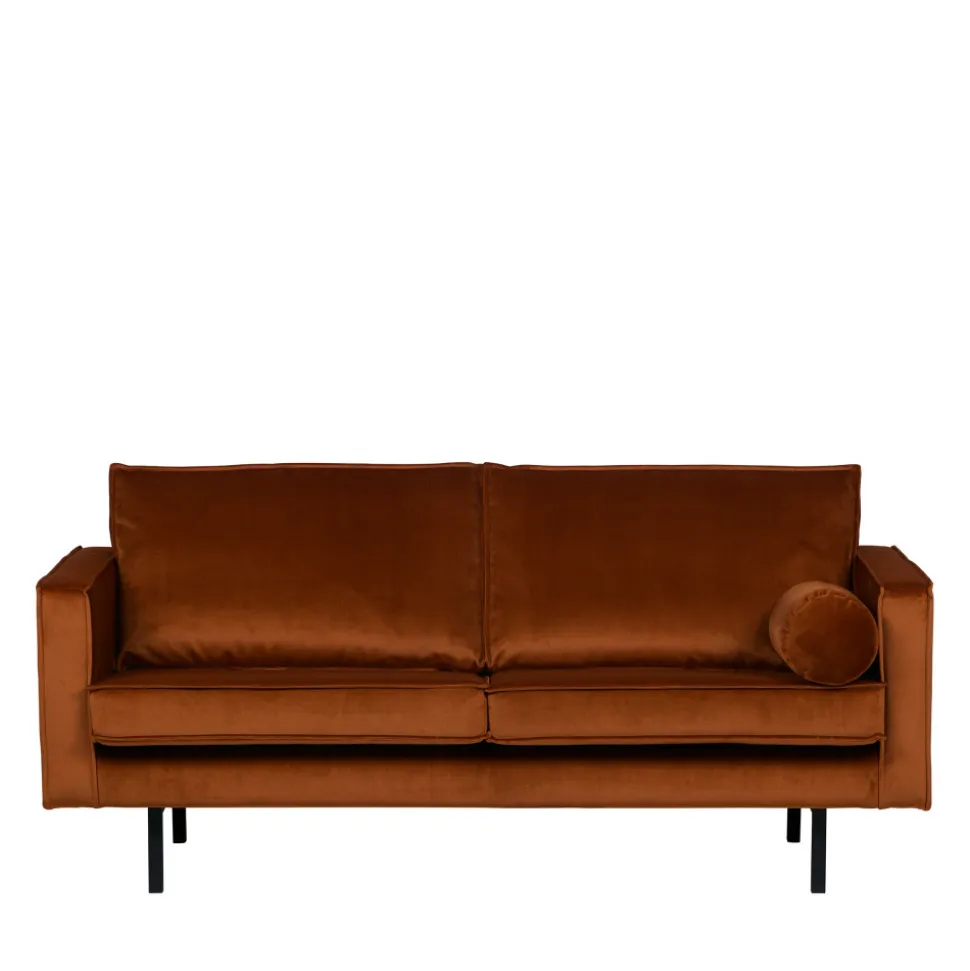 BRONCO Canapé 3 places vintage en velours