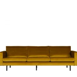 BRONCO Grand canapé 4 places vintage velours