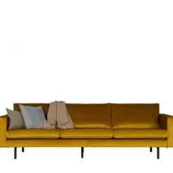BRONCO Grand canapé 4 places vintage velours