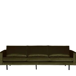 BRONCO Grand canapé 4 places vintage velours