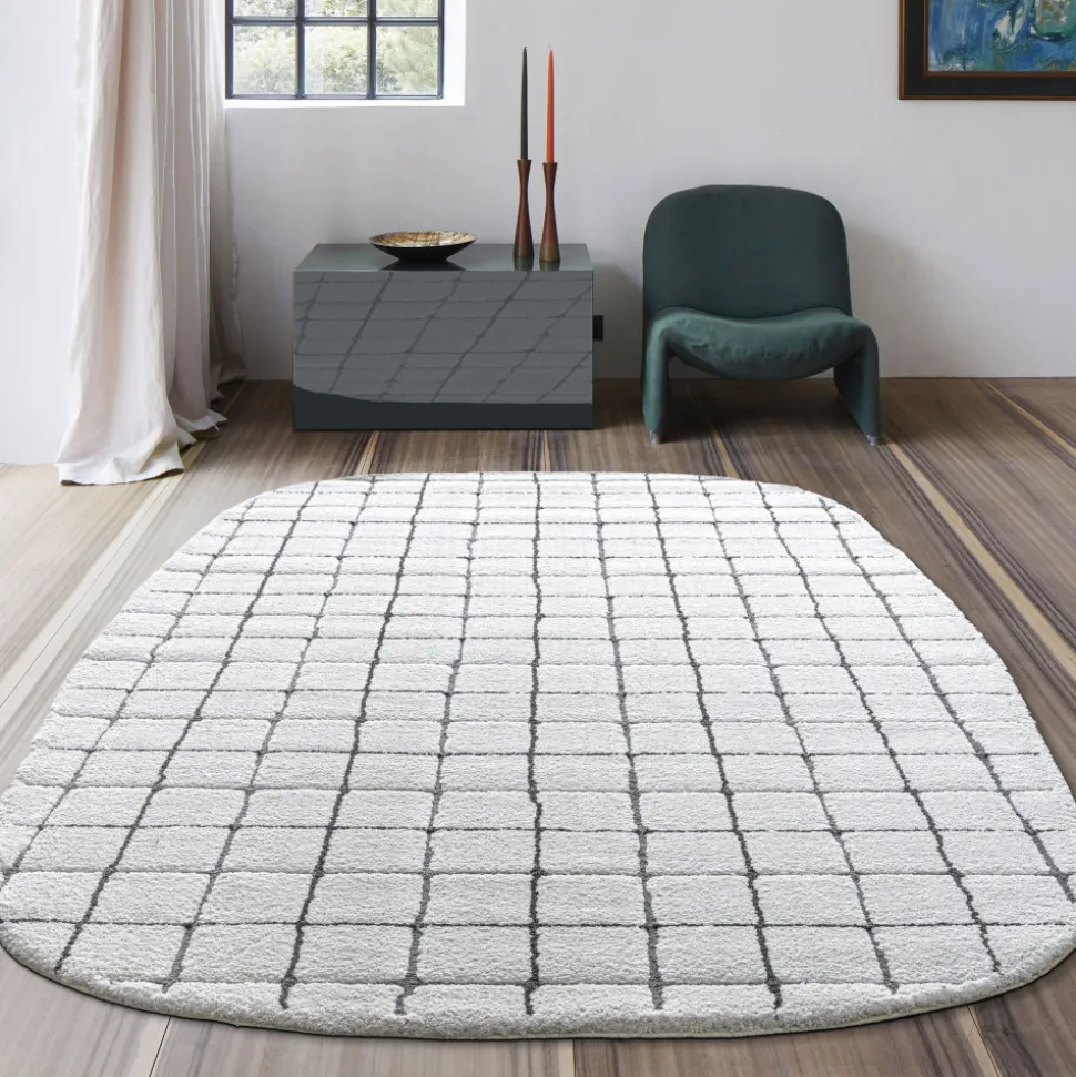 BYRON VI Tapis contemporain ovale