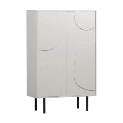 CADIZ Buffet haut 2 portes en bois H135cm