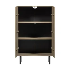 CADIZ Buffet haut 2 portes en bois H135cm