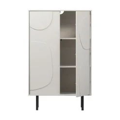CADIZ Buffet haut 2 portes en bois H135cm