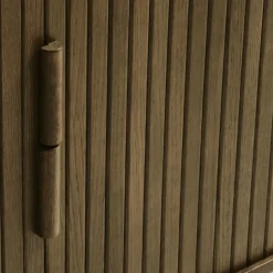 CALLAN Buffet aux portes coulissantes en bois strié L160cm