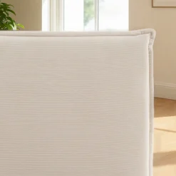 CAMA Lit coffre en velours côtelé 140x190cm