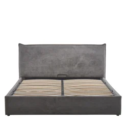 CAMA Lit coffre en velours côtelé 160x200cm