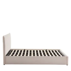 CAMA Lit coffre en velours côtelé 180x200cm