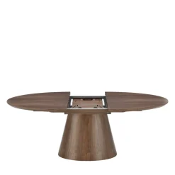 CAMI Table à manger extensible 6 à 8 personnes ovale en bois