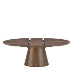 CAMI Table à manger extensible 6 à 8 personnes ovale en bois