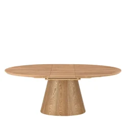 CAMI Table à manger extensible 6 à 8 personnes ovale en bois