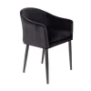 CATELYN Fauteuil de table design en velours