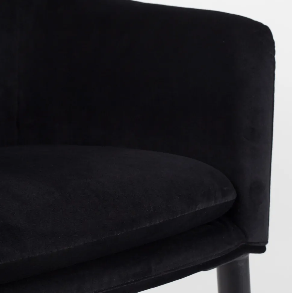 CATELYN Fauteuil de table design en velours