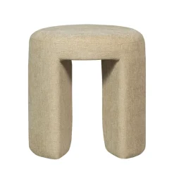 CHARLIE Pouf rond en tissu ø45cm