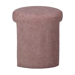 CHARLIE Pouf rond en tissu ø45cm