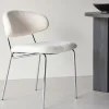 CHICO Lot de 2 chaises en tissu bouclette et métal