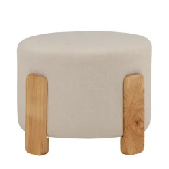 COFFEY Pouf rond en tissu ø52,5cm