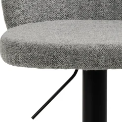 COLOBURA Tabouret de bar réglable en tissu et métal H55-80cm