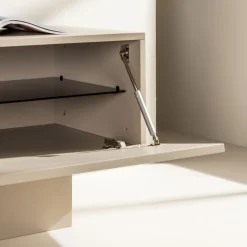 CUENCA Meuble TV 2 portes battantes en bois L160cm