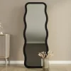 CURVI Miroir sur pieds en bois 50x160cm