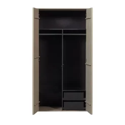 DAILY Armoire 2 portes, 2 tiroirs en bois H200cm