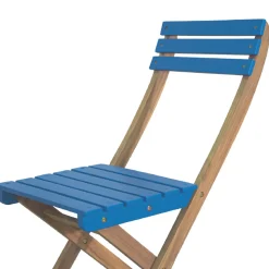 DANA Set bistrot pliant de jardin 2 personnes en bois