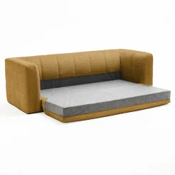 DANAE Canapé convertible 4 places en tissu chenille