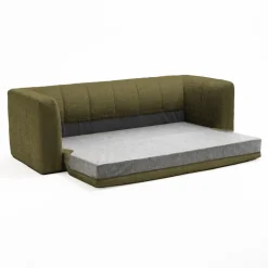 DANAE Canapé convertible 4 places en tissu chenille
