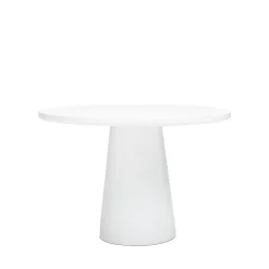 DANLI Table à manger 4 personnes ronde en fibre de ciment